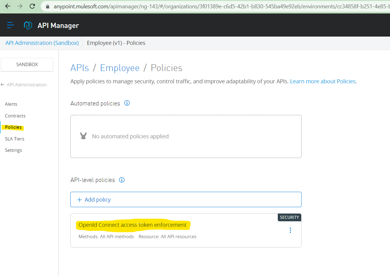 Azure AD as Client Provider in Mulesoft 