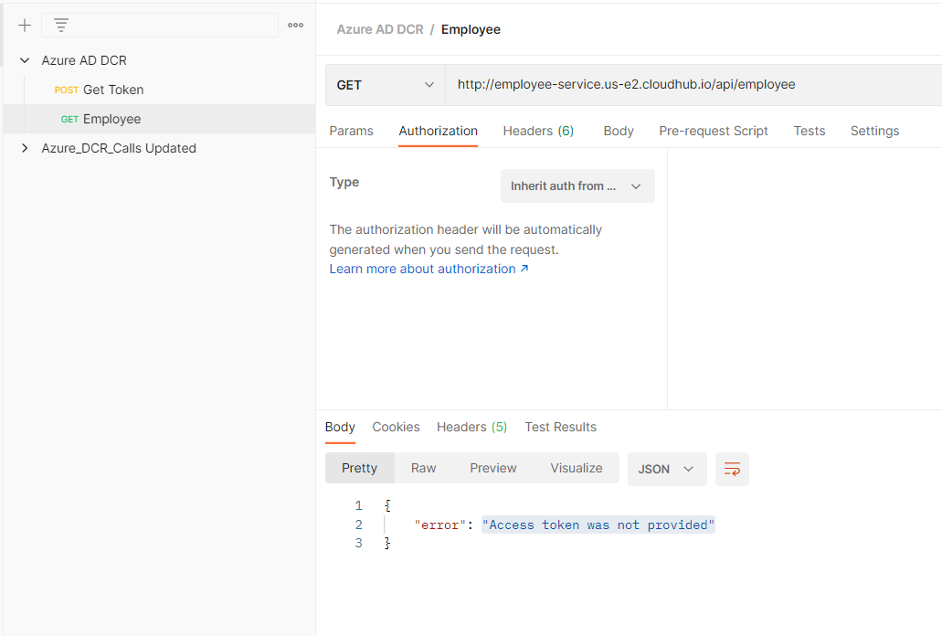 Azure AD as Client Provider in Mulesoft 